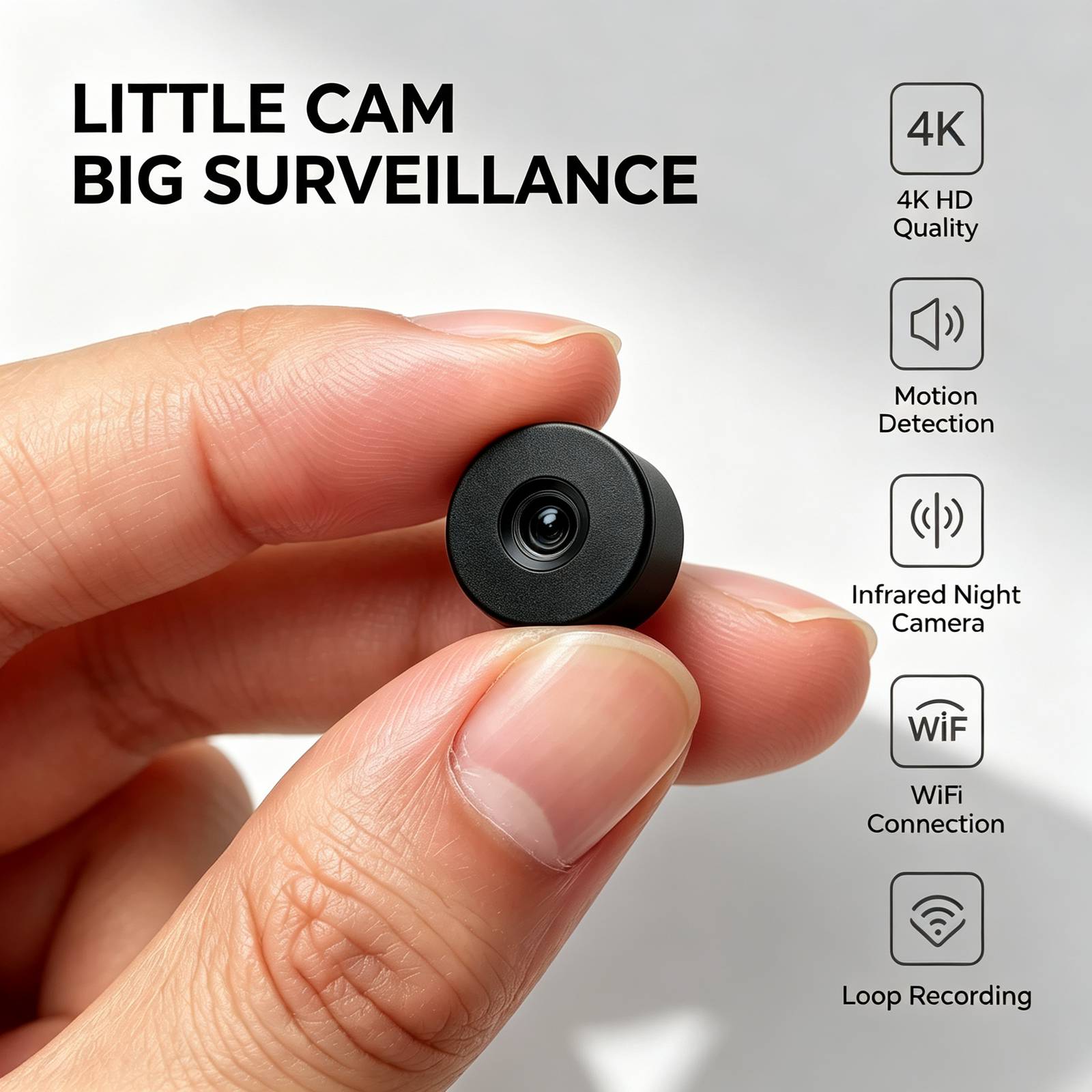 Home Security Items - R1 Mini WiFi Güvenlik Kamerası, 4K